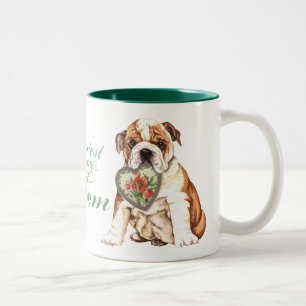 Bulldog Heart Mum Two-Tone Coffee Mug