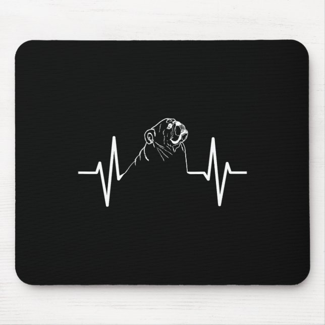Bulldog Heartbeat  Mouse Pad (Front)