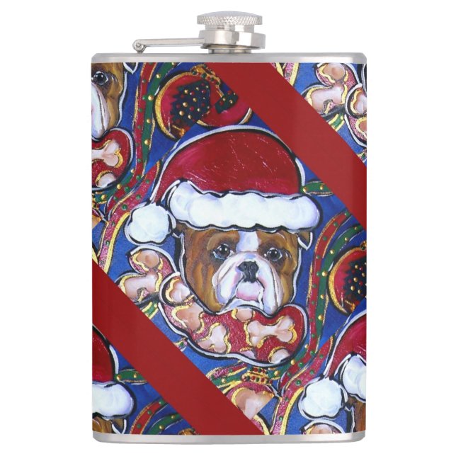  Bulldog Hip Flask (Front)