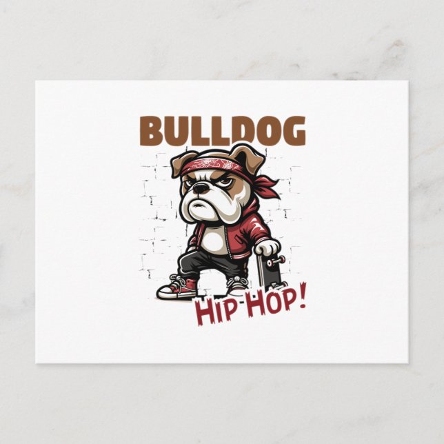 Bulldog hiphop postcard (Front)