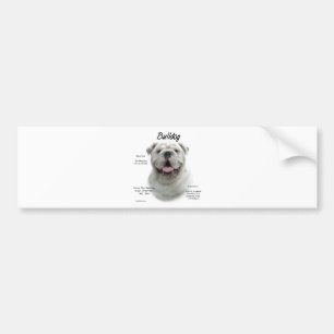 Bulldog History Design Bumper Sticker
