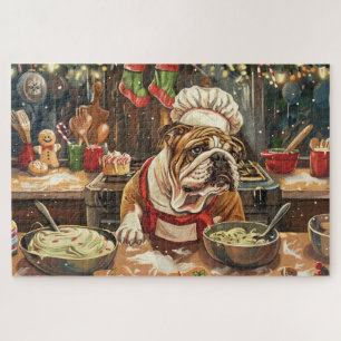 Bulldog Holiday Baking: Festive Christmas  Jigsaw Puzzle