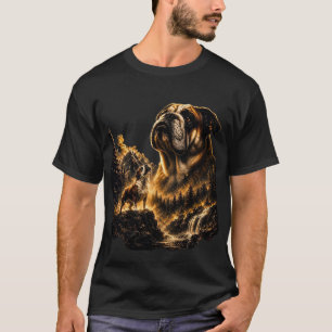 Bulldog Howling, American Bulldog Mum Gift T-Shirt