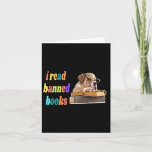 Bulldog I Read Banned Books Card