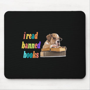 Bulldog I Read Banned Books  Mouse Pad