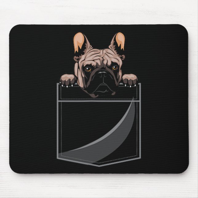 Bulldog In A Pocket  Mouse Pad (Front)