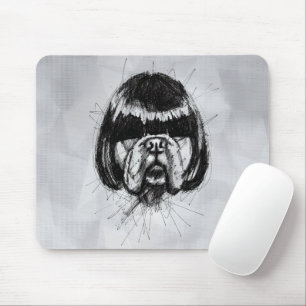 Bulldog In a Wig (Style 4) Fine Art Mouse Pad