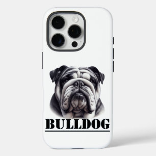 Bulldog in black & white iPhone 16 pro case