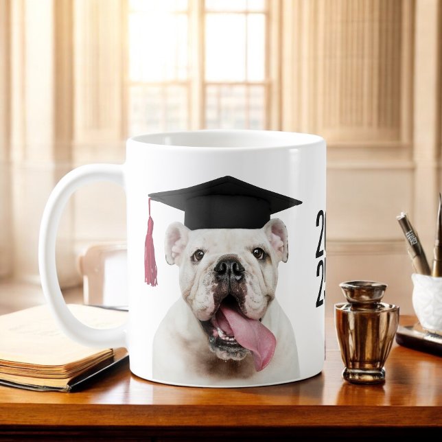 Bulldog in Grad Cap 2025 Grad Coffee Mug (Creator Uploaded)