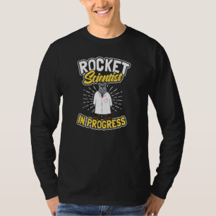 Bulldog In Progress Rocket Scientist T-Shirt