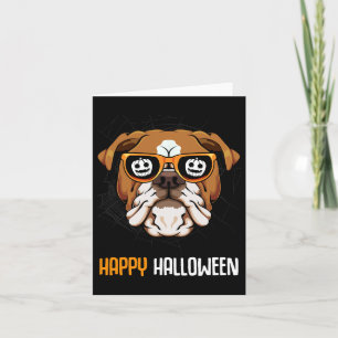 Bulldog In Sungles Lazy Halloween Costume Dog Card
