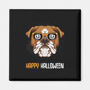 Bulldog In Sungles Lazy Halloween Costume Dog  Magnet