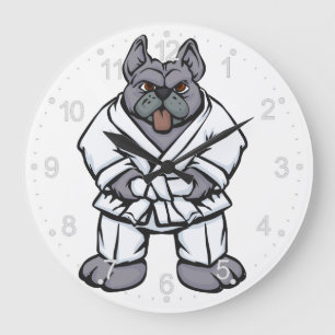 Bulldog jiu jitsu   choose background color large clock