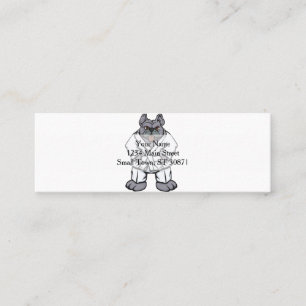 Bulldog jiu jitsu choose background color mini business card