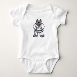 Bulldog jiu jitsu choose background colour baby bodysuit