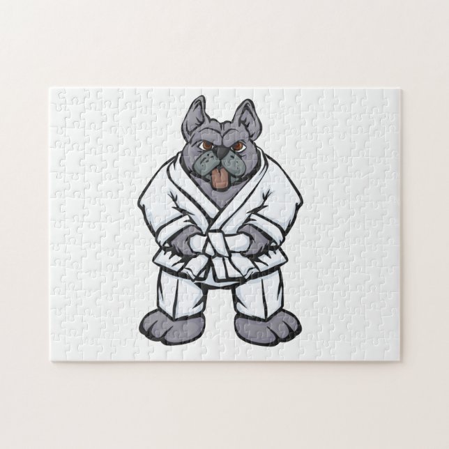 Bulldog jiu jitsu | choose background colour jigsaw puzzle (Horizontal)