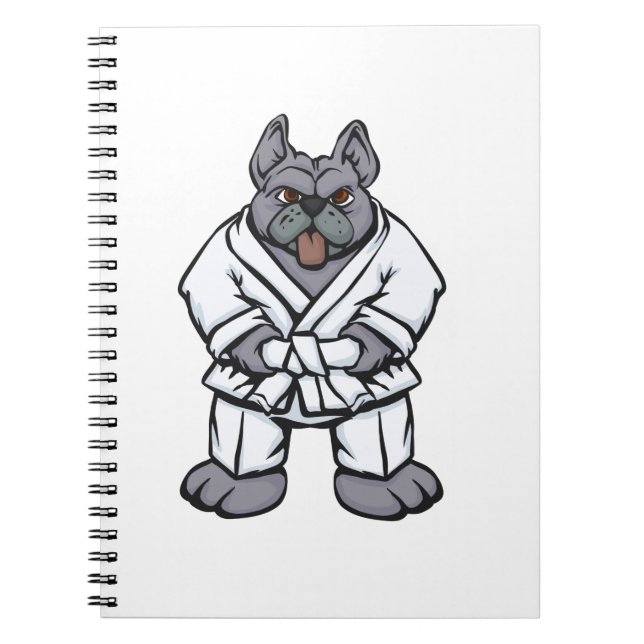 Bulldog jiu jitsu | choose background colour notebook (Front)