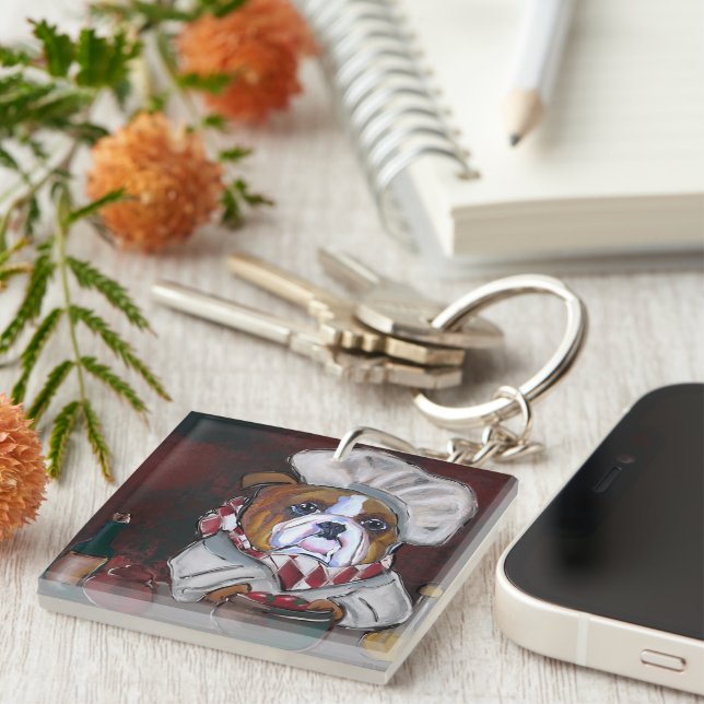 Bulldog  key ring (Front Right)