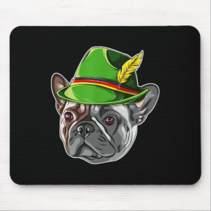 Bulldog Kids Boys Lederhosen Alpine Hat Mouse Pad