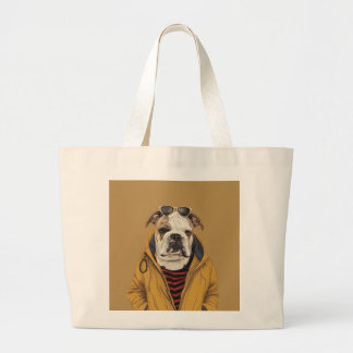 Bulldog large tote bag