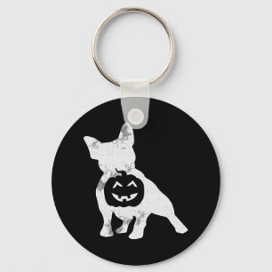 Bulldog Lazy Halloween Costume Cute Frenchie Pumpk Key Ring
