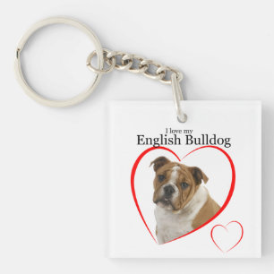 Bulldog Love Keychain