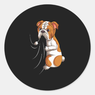 Bulldog Lover Bully Dog Girls Women Kids 1 Classic Round Sticker