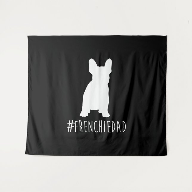 Bulldog Lover | Frenchie Dad French Bulldog Dad Tapestry (Front (Horizontal))