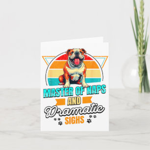 Bulldog Lover Funny Bulldog Retro  Card