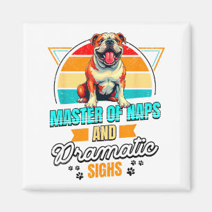 Bulldog Lover Funny Bulldog Retro  Magnet