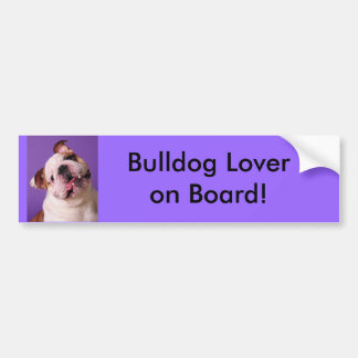 Bulldog Lover on Board! Bumper Sticker