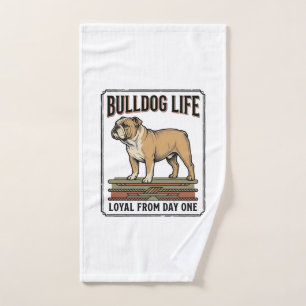 Bulldog Lover Shirt Vintage Engraved Dog Art_1 Hand Towel