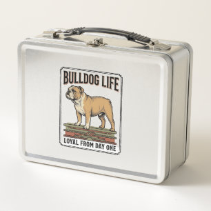 Bulldog Lover Shirt Vintage Engraved Dog Art_1 Metal Lunch Box