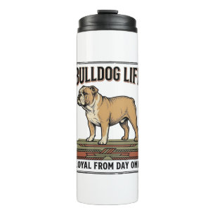 Bulldog Lover Shirt Vintage Engraved Dog Art_1 Thermal Tumbler