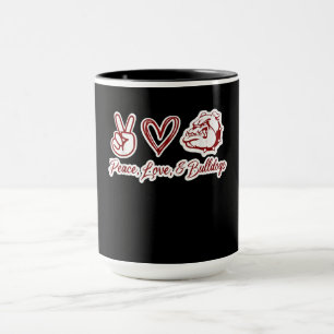 Bulldog Lovers Bulldog Peace Love Bulldog Owner Mug