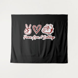 Bulldog Lovers Bulldog Peace Love Bulldog Owner Tapestry