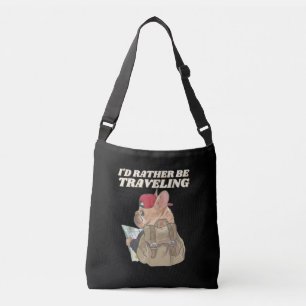 Bulldog Lovers I’d Rather Be Travelling Bulldog Crossbody Bag