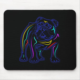 Bulldog Lovers Line Drawing Artsy Bulldog 1 Mouse Pad