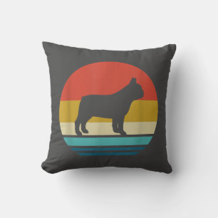 Bulldog Lovers Vintage Retro French Bulldog Dog Cushion