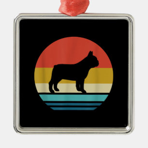 Bulldog Lovers Vintage Retro French Bulldog Dog Metal Ornament