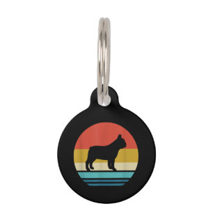 Bulldog Lovers Vintage Retro French Bulldog Dog Pet Tag