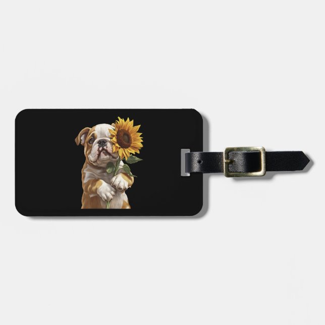 Bulldog  luggage tag (Front Horizontal)
