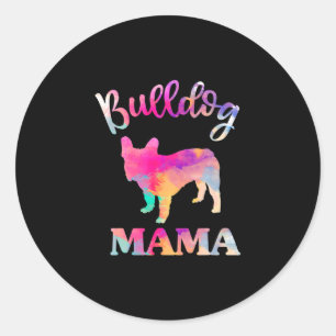 Bulldog Mama Classic Round Sticker