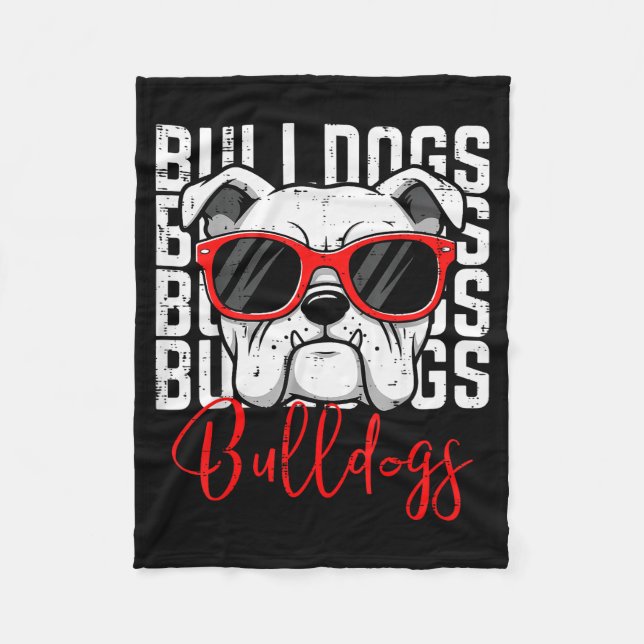 Bulldog Men Women Boys Girls Youth Kids Teen  Fleece Blanket (Front)