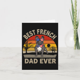 Bulldog Mens Fun Fathers Day French Bulldog Card