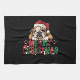 Bulldog - Merry Christmas Dog Classic T-Shirt Tea Towel