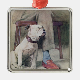 Bulldog Metal Tree Decoration