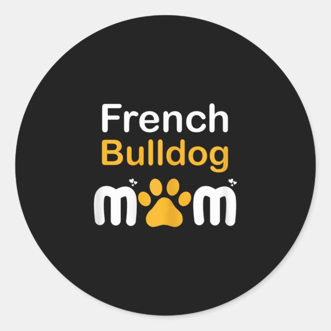 Bulldog Mum  Classic Round Sticker (Front)