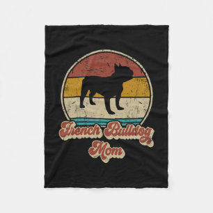 Bulldog Mum Dog Lover Gift For Women Frenchie Mama Fleece Blanket