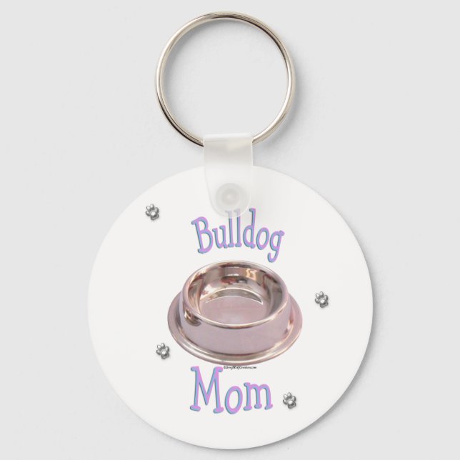 Bulldog Mum Keychain (Front)
